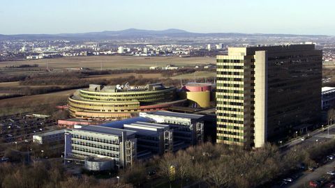 Das ZDF-Sendegelände auf dem Mainzer Lerchenberg