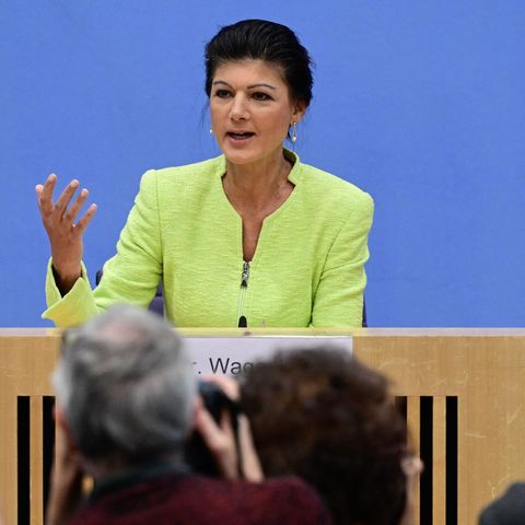 Sahra Wagenknecht in der Bundespressekonferenz