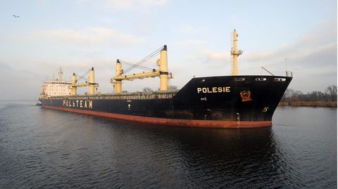 Kollision in der Nordsee: Der Frachter "Polesie"