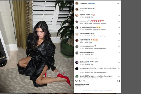 Kylie Jenner wirbt bei Instagram für ihre neue Marke