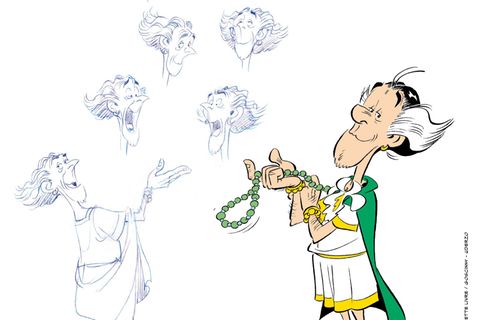 Entwürfe des "Asterix"-Zeichners Didier Conrad für die neue Figur Visusversus