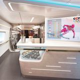 Erstmals gezeigt wurde das Design von Tangerine zu den Olympischen Winterspielen. Es findet sich nur in den neuesten Zügen.