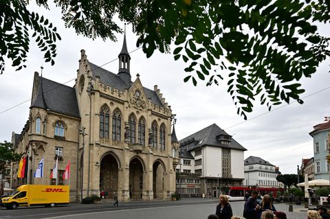 Das Rathaus in Erfurt (Archivfoto)