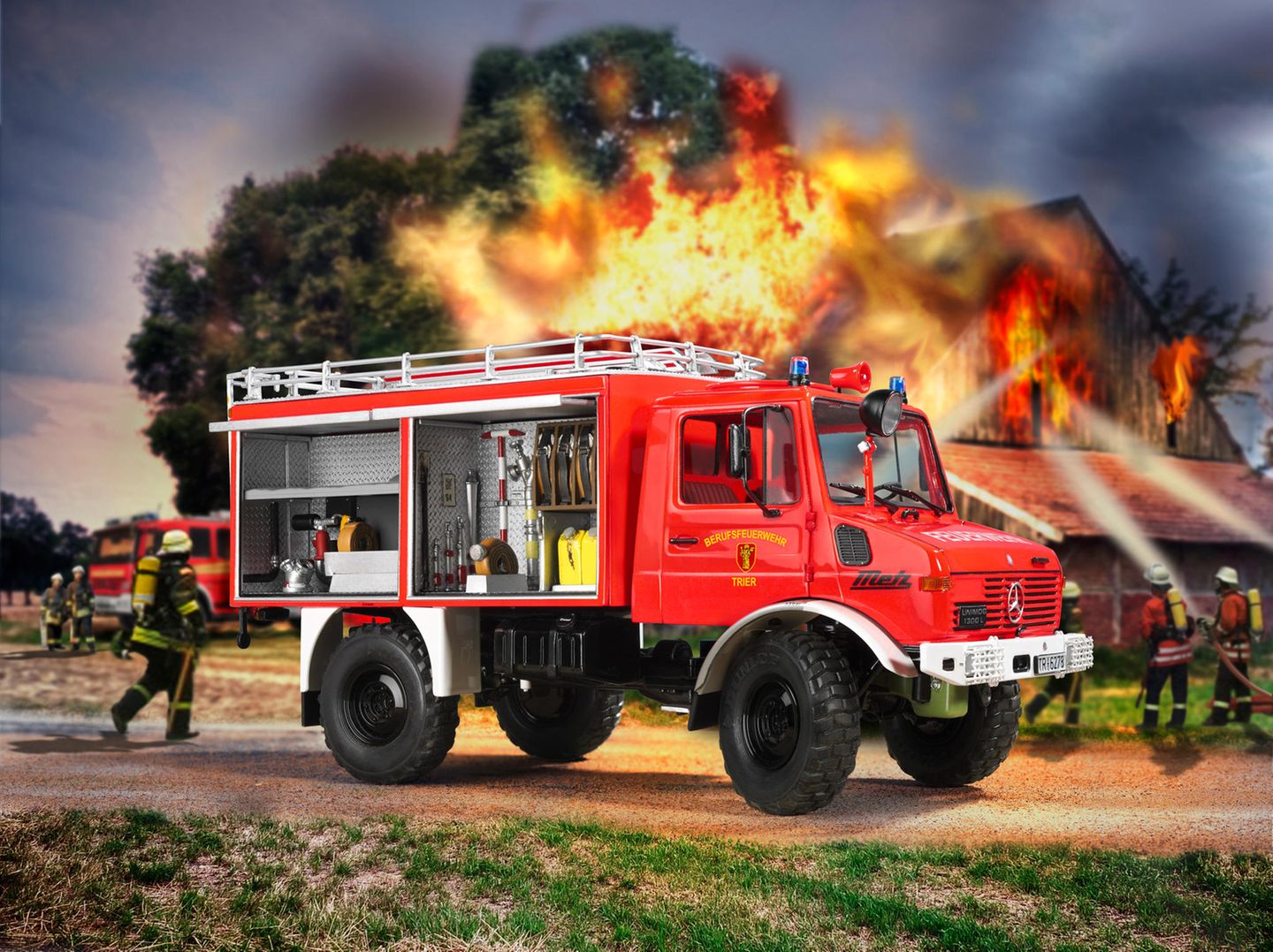 Sieger Kategorie P  Modellbau: 1:24/25 Nutzfahrzeuge  Unimog U 1300 L TLF 8/18  Revell, Preis: 54,99 Euro