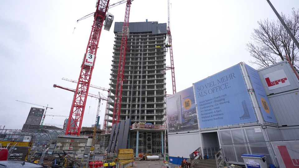 "Elbtower"-Baustelle in Hamburg