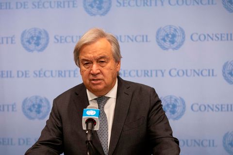 UN-Generalsekretär Antonio Guterres fordert einen "humanitären Waffenstillstand". 