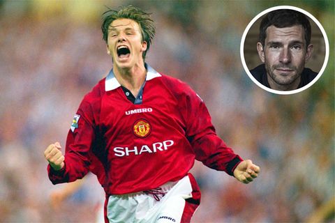 David Beckham 1996 im Trikot von Manchester United