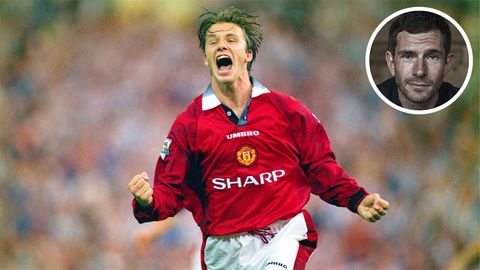 David Beckham 1996 im Trikot von Manchester United