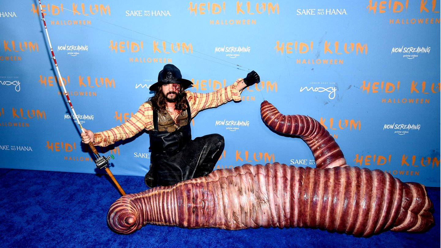 Heidi Klum als Wurm an Halloween 2022 Heidi Klum als Wurm an Halloween 2022
