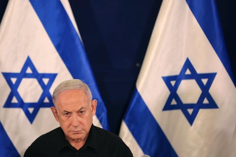 Israels Premierminister Benjamin Netanjahu bei einer Pressekonferenz am vergangenen Samstag