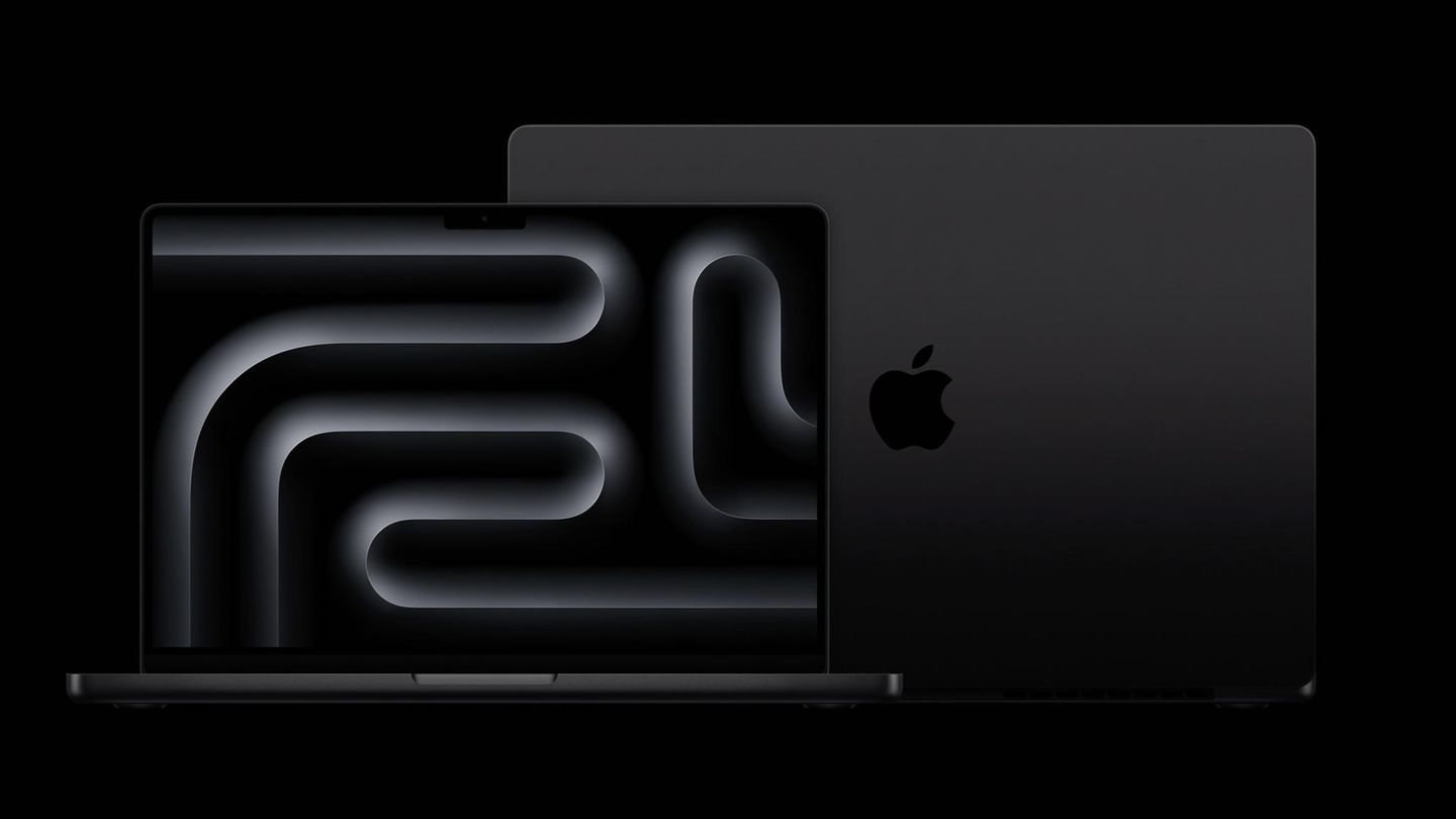 Die größte Neuerung beim Design ist ein Farbton: Mit Space Schwarz bietet Apple zum ersten Mal seit 2008 wieder ein satt schwarzes Notebook an