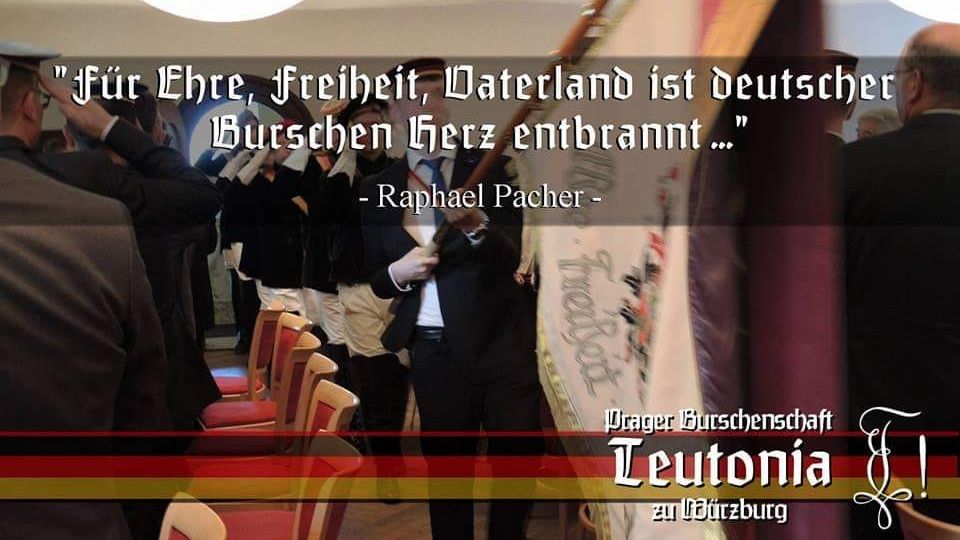Facebook-Seite der Prager Burschenschaft Teutonia zu Würzburg. Die Gesichter sind meist unkenntlich gemacht.