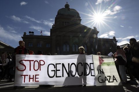Plakat "Genozid in Gaza"
