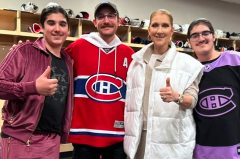 Céline Dion mit ihren Söhnen