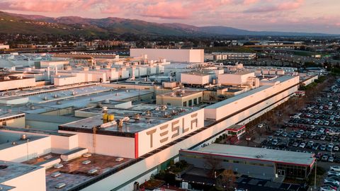 Das Tesla-Werk in Fremont im US-Bundesstaat Kalifornien