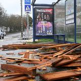 Luftbild aus der Toskana: Ganze Straßen sind überflutet