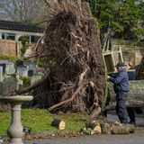 Luftbild aus der Toskana: Ganze Straßen sind überflutet