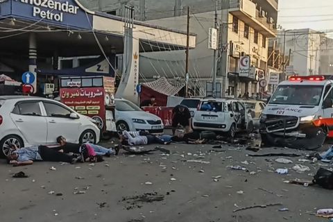 Der Angriff auf den Krankenwagen fand im Eingangsbereich des Al-Shifa-Krankenhauses in Gaza-Stadt statt