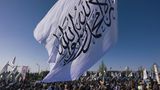 Eine Flagge der Taliban.