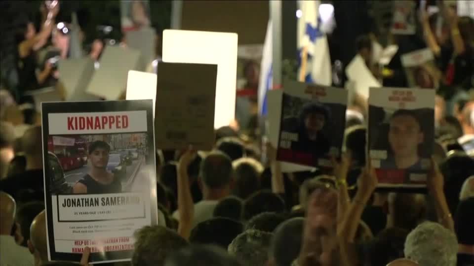 Video: Demonstranten fordern Freilassung der Hamas-Geiseln