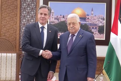 Video: US-Außenminister Blinken mit Palästinenserpräsident Abbas zusammengetroffen