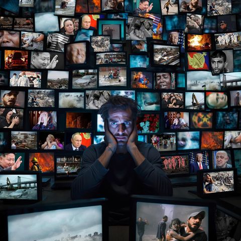 KI-Collage mit Newsfotos KI-Montage Nachrichten