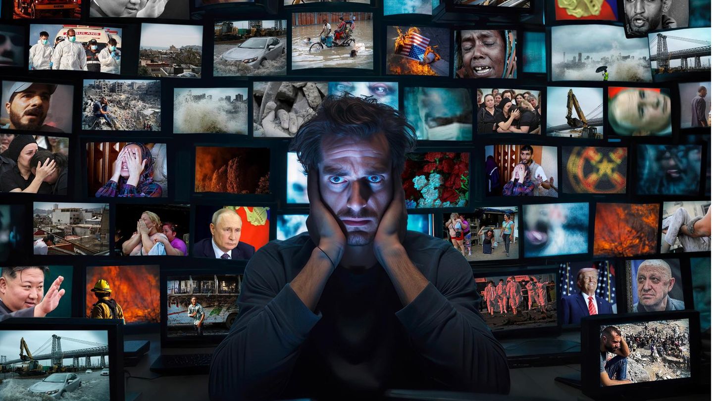 KI-Collage mit Newsfotos KI-Montage Nachrichten
