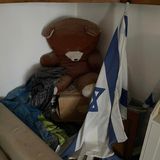 Die israelische Flagge, die Kinneret oft zum Demonstrieren in Tel Aviv verwendet hat