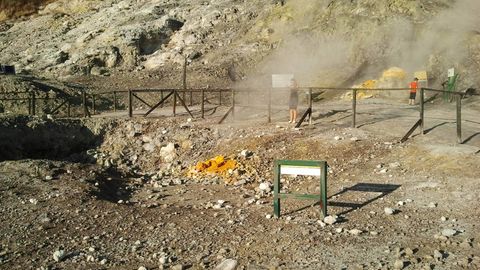 Krater Solfatara in Pozzuoli, Italien