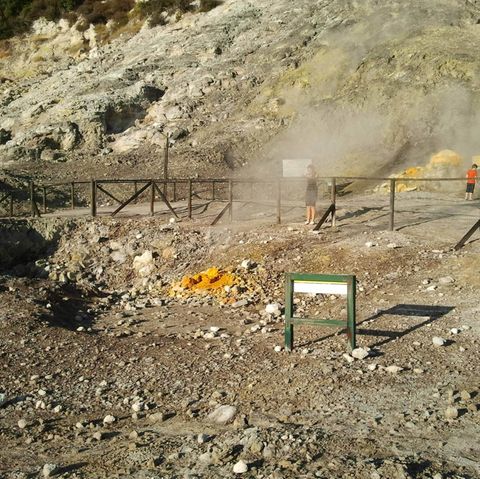 Krater Solfatara in Pozzuoli, Italien