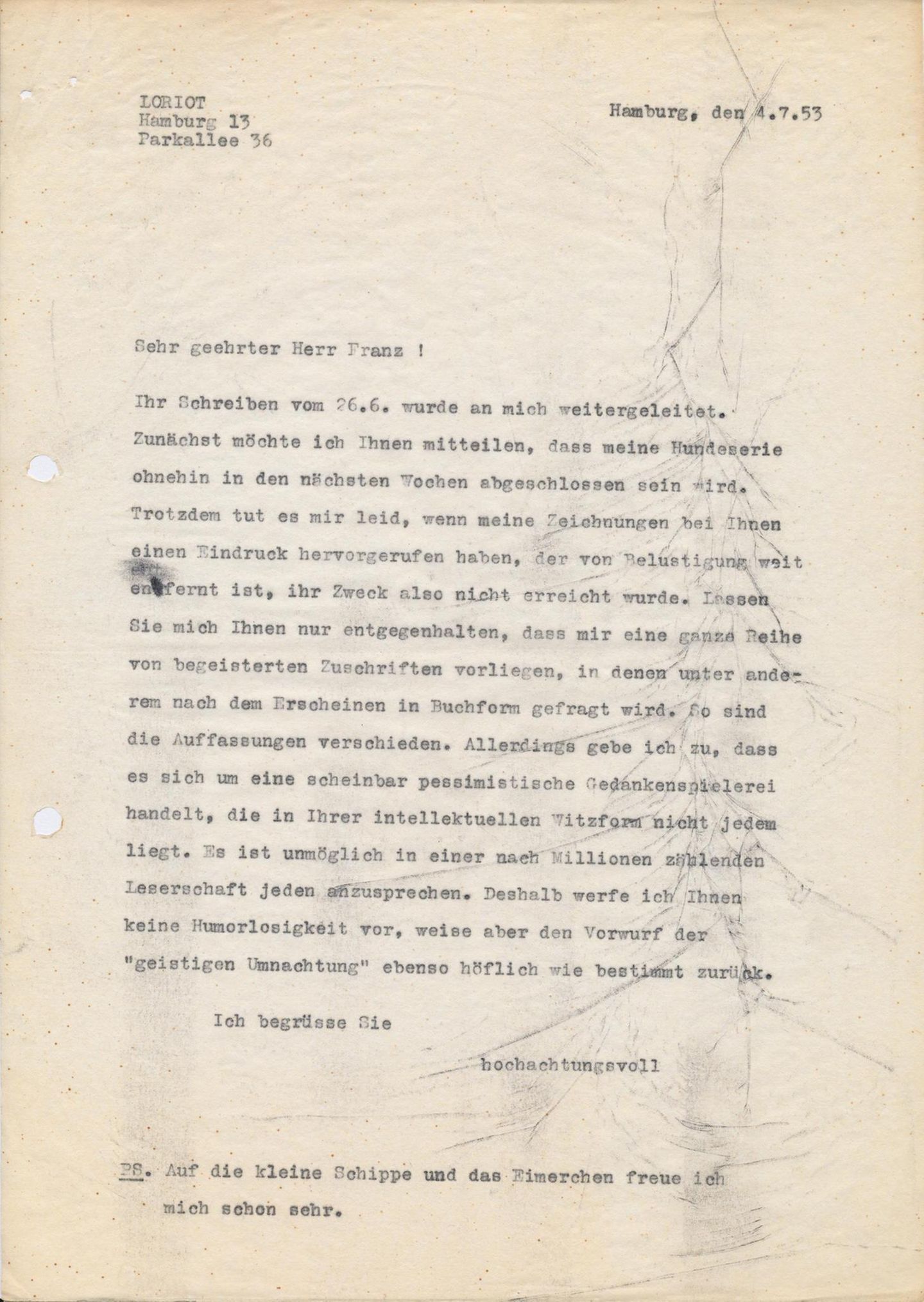 Antwort auf einen Leserbrief