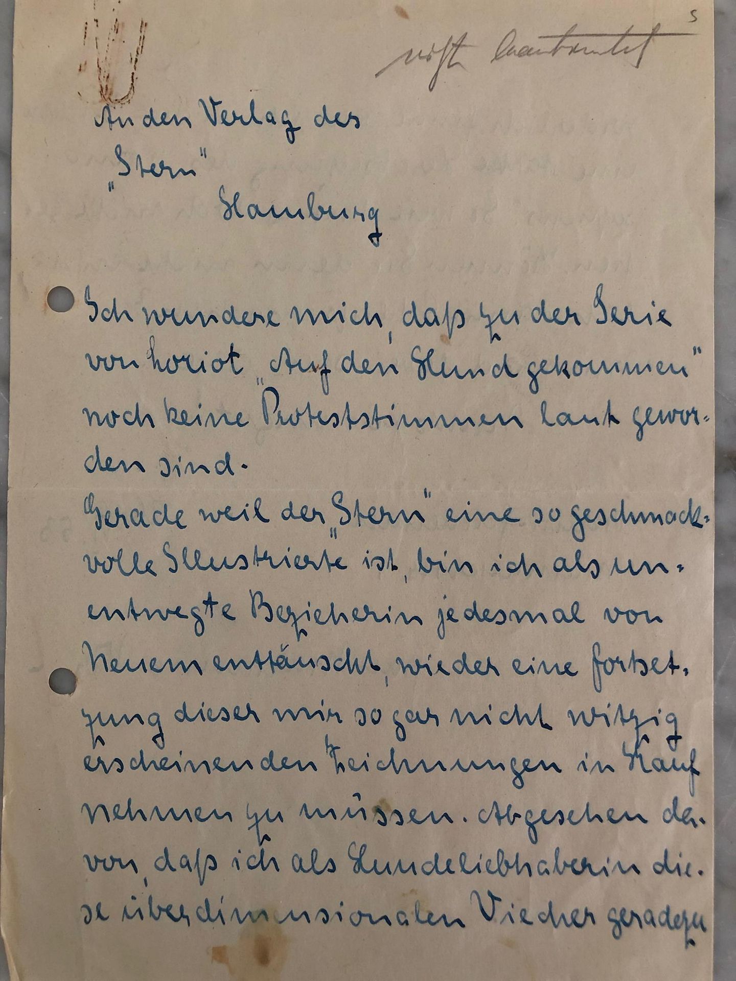 Ein Leserbrief von Marianne Voigt (Seite 1)