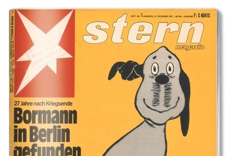 Ein stern Cover von 1972 mit einem ein von Loriot gezeichneter Hund