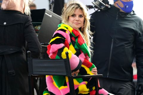 Heidi Klum bei den Dreharbeiten zur 16. Staffel von GNTM.