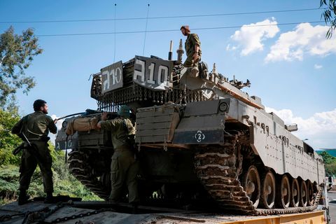 Israelische Soldaten nahe der Grenze zum Libanon