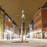 Menschenleere Innenstadt in Freiburg