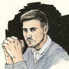 Gerichtszeichnung von Gabriel Frei