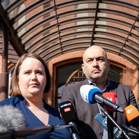 Die Bundesvorsitzenden der Grünen, Ricarda Lang und Omid Nouripour.