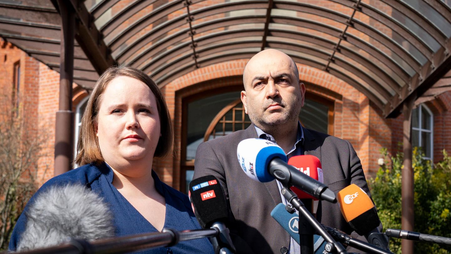 Die Bundesvorsitzenden der Grünen, Ricarda Lang und Omid Nouripour.