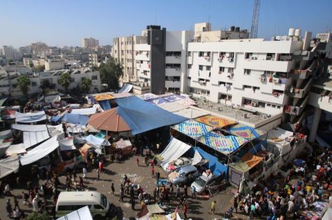 Blick auf das Al Shifa Krankenhaus in Gaza City