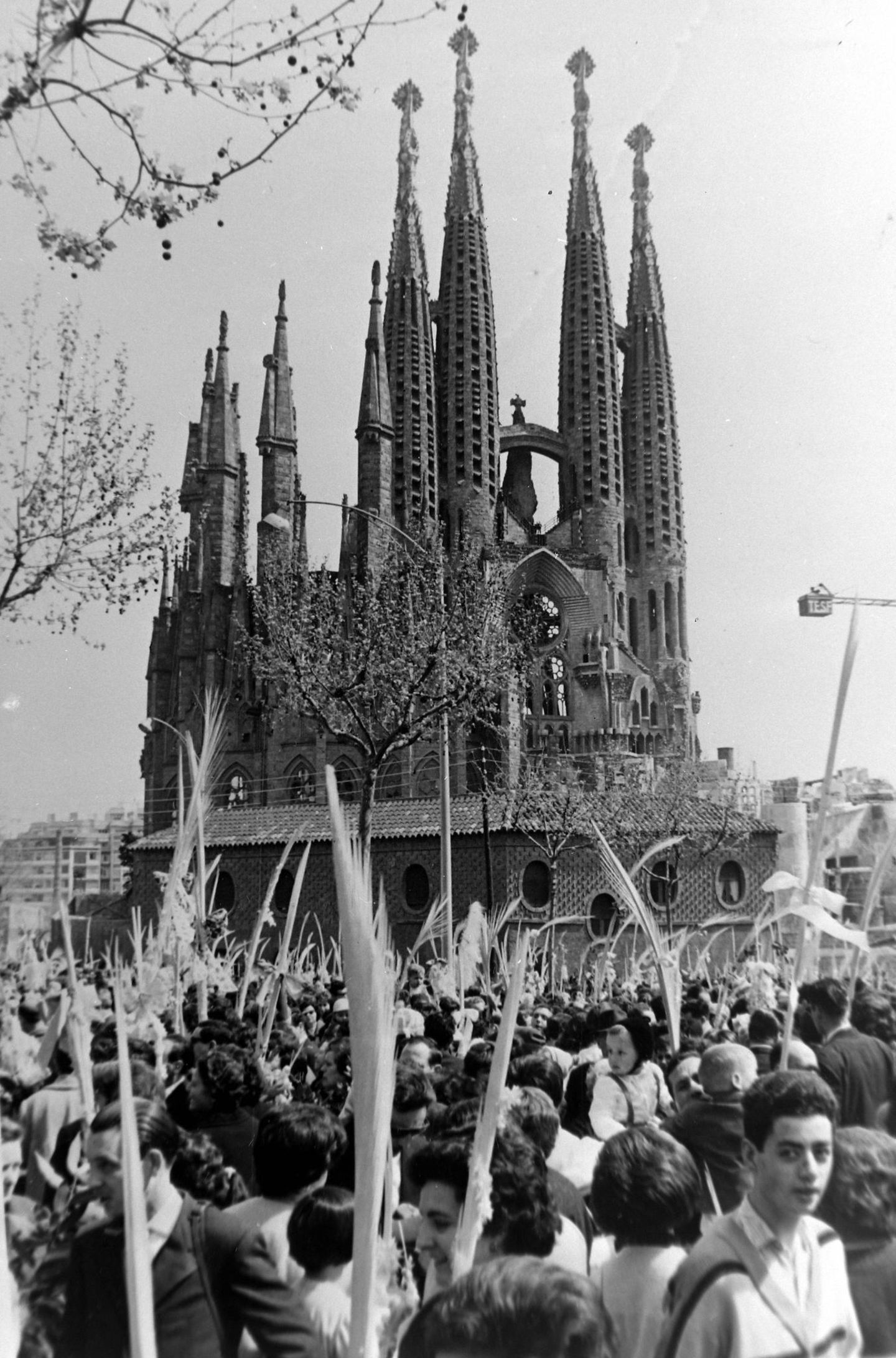 Sagrada Familia in den 60er Jahren