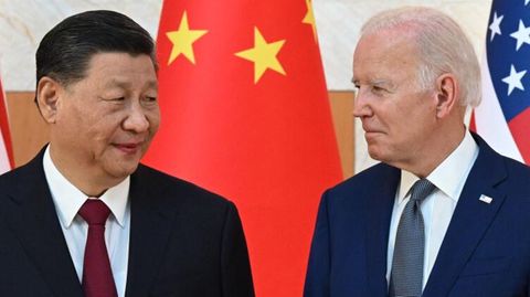 Mächtige Männer unter sich: US-Präsident Joe Biden (r.) und Chinas Staatsoberhaupt Xi Jinping