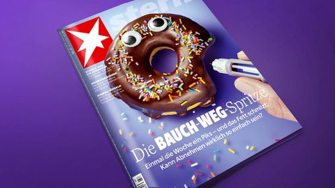 Ein Bild des aktuellen stern-Covers mit einem Donut, der eine Spritze bekommt