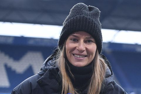 Geht ihren Weg: Marie-Louise Eta, hier im November 2022 als Expertin bei Sk im Duisburger Schauinsland-Reisen-Stadion
