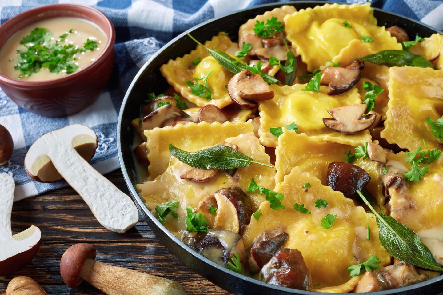 Pilz-Ravioli