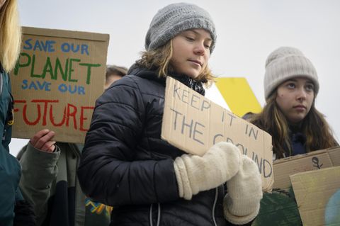 Greta Thunberg auf einer Klima-Demo