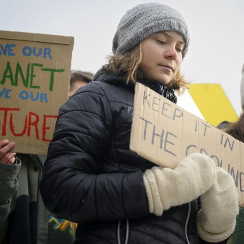 Greta Thunberg on a climate demo
