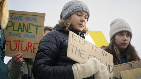 Greta Thunberg auf einer Klima-Demo