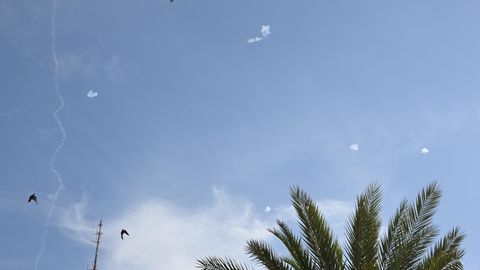 Auf das Zentrum von Tel Aviv abgefeuerte Raketen aus Gaza werden abgefangen (Archivfoto)