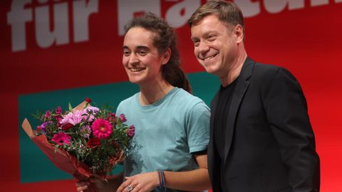 Das neue Spitzenduo der Linken: Carola Rackete (l.) und Martin Schirdewan